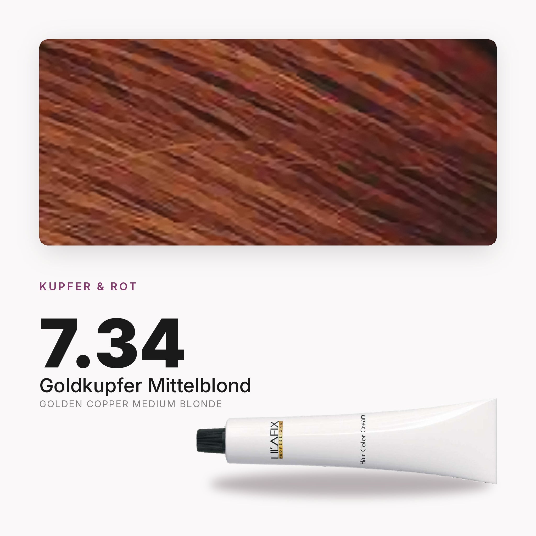 Lilafix 7.34 Goldkupfer Mittelblond — Farbton